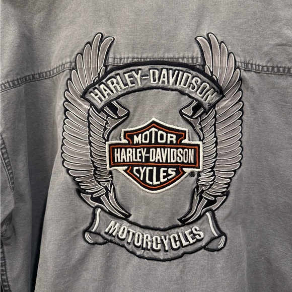Men’s Harley-Davidson Gray Button-Up Jacket, size L - Picture 3 of 5